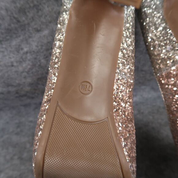 Marc Fisher Shoes Women 7.5 Platform Pump Peep Toe Glitter Fashion Harpyly Ombre - Picture 13 of 14